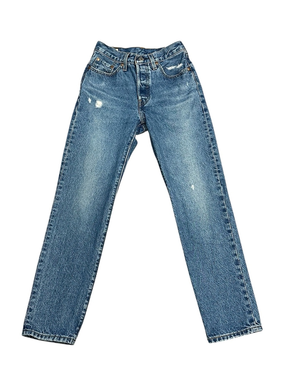 Levi's Premium 501 Original Button Fly Straight Leg Jeans Athens Dark W24 L30
